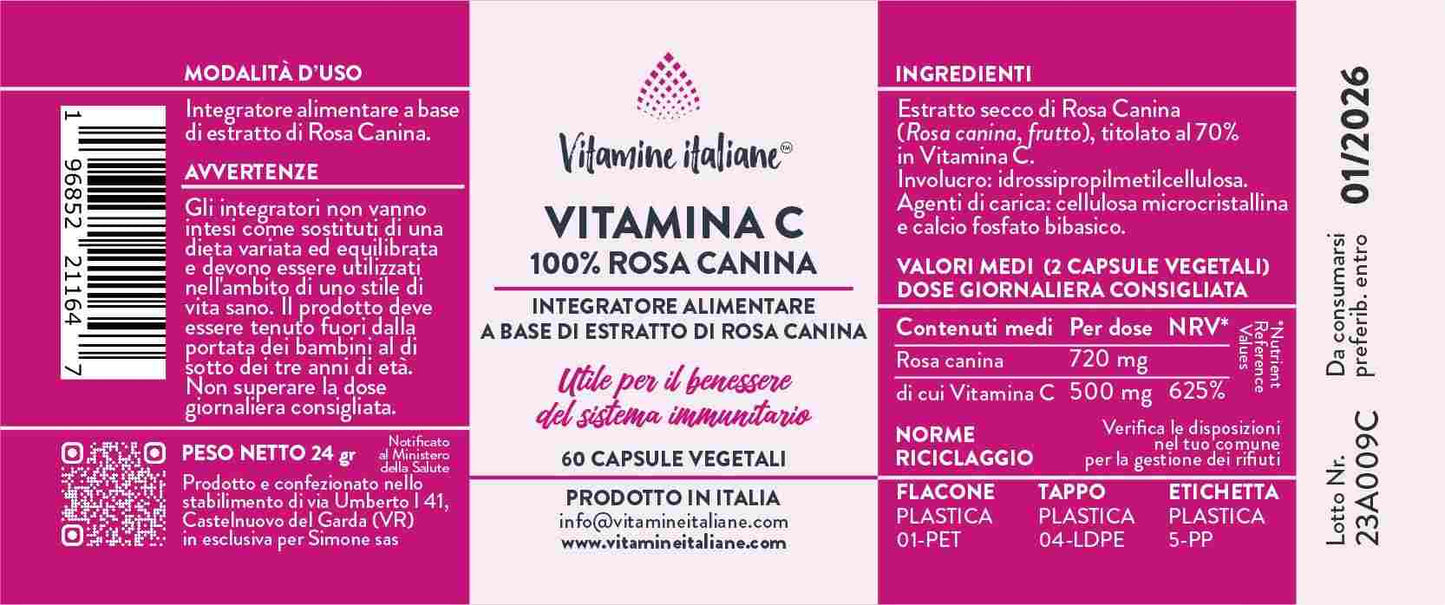 VITAMINA C. ROSA CANINA