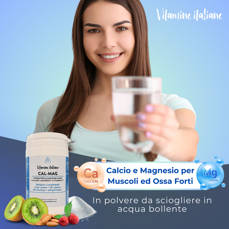 Calcio e Magnesio contribuisce al mantenimento delle ossa forti