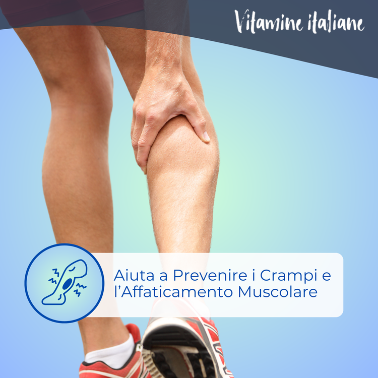 Calcio e magnesio aiuta a prevenire i crampi e l'affaticamento muscolare 